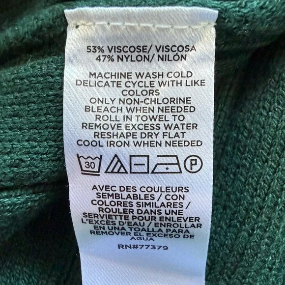 NWT Ann Taylor Ribbed Turtleneck Sweater Pine Grove Green Size S - Picture 11 of 14